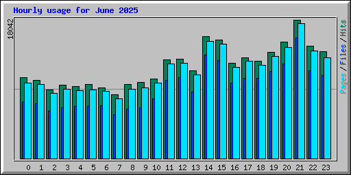 Hourly usage for June 2025