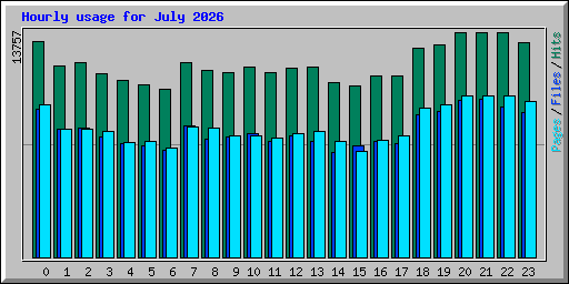 Hourly usage for July 2026